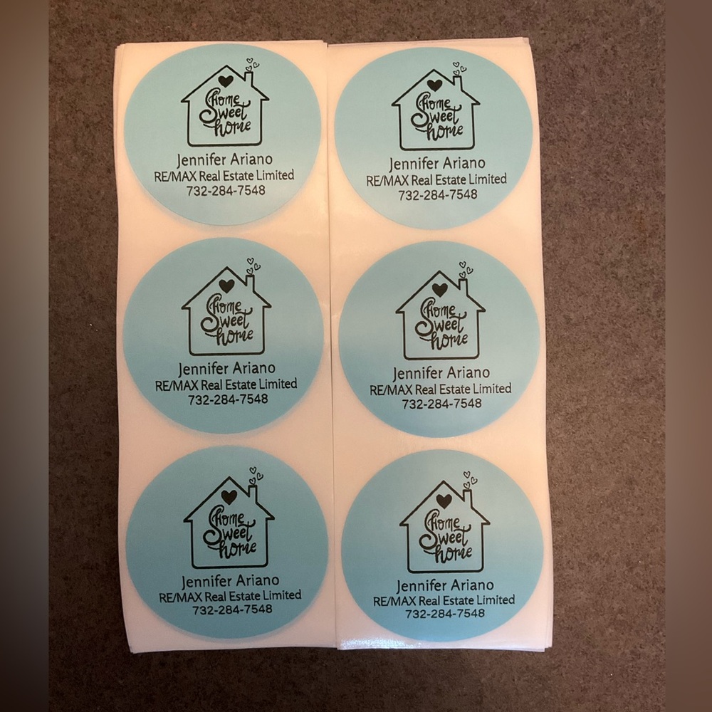 100 Custom Real Estate Home Sweet Home Stickers